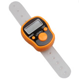 途缘（Tuyuan）五位数手指戒指计数器 带灯手动电子计数器电子数显用品 橙色