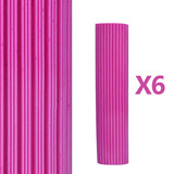 淡如水海绵拖把对折式胶棉拖把头替换装拖布海棉头窄口通用28CM拖布头 紫红色（细纹升级）6个装