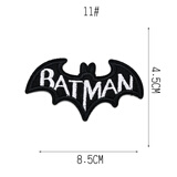 尚透社个性刺绣布贴衣服破洞补丁贴小号黑色贴布熨烫手缝衣服贴花 11#【2枚】