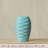 凉笙简约现代花瓶摆件陶瓷花瓶客厅餐桌茶几装饰品工艺品客厅花器摆件 小号水纹花瓶(蓝色)