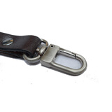 布朗克 手包用手腕绳手指绳钥匙扣锁匙扣汽车钥匙扣真头层牛皮男女Y121 短-深啡