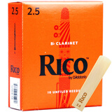 达达里奥（D'Addario）美国RICO哨片降B调单簧管哨片黑管哨片达达里奥哨片黄盒蓝盒紫标 降B单簧管哨片 橙盒 2.5号 单片