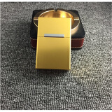 顶辉磁石铝合金20支装烟盒创意磁铁粘合翻盖金属烟盒男士礼品刻字潮 金色