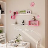 百目源 客厅电视背景墙装饰现代简约墙上置物架壁挂创意格子墙面搁架 套餐F