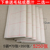 一点灵犀 一点灵犀毛边纸米字格 书法练习纸 米格纸 回宫格 九宫格 宣纸毛笔字初学者 文房四宝 笔墨纸砚 全开灰色12cm*15格(350张) 送50*70毛毡一张