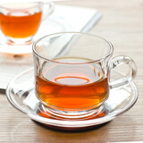 Mongdio玻璃咖啡杯套装 水杯套装挂耳美式杯碟家用拿铁杯 玻璃咖啡杯