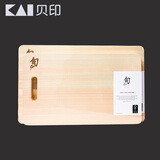 貝印日本原装进口桧木菜板砧板旬菜板面板日式天然加厚案板切菜板 带握把 L号 DM-0814