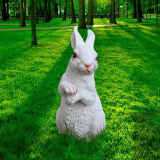 鸿日光辉 仿真动物小白兔子摆件景观公园树脂雕塑工艺品花园林庭院户外装饰品 款31
