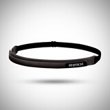 rimix松紧导汗头带 跑步硅胶排汗止汗带 可调节导汗带男女运动骑行装备 黑色 松紧可调节