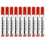 AUCS 白板笔水性可擦易擦 控笔训练幼儿园笔 办公会议教学培训办公儿童白板笔彩色 红色10支/盒