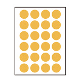 卓联ZL31自粘性标签 直径16mm 手写标签 不干胶标贴 圆形标签贴纸 圆点标签 12张 桔黄色
