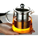 妃汐蒂 耐热玻璃茶壶红茶花茶壶普洱功夫玻璃茶具不锈钢过滤冲茶器加厚