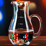 KBOX水晶玻璃带把白酒刻度分酒器壶 红酒醒酒器倒酒壶公道杯量酒杯 葫芦形150ml（带刻度） 150ml