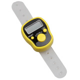 途缘（Tuyuan）五位数手指戒指计数器 带灯手动电子计数器电子数显用品 黄色