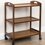 九夫人楠竹厨房置物架可移动带轮子餐车落地多层架储物架整理收纳架子