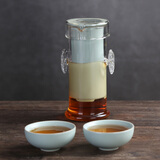 琦轩源 白瓷茶壶 中国白羊脂玉瓷带过滤功夫茶具沏茶壶中秋节礼盒装 汝窑红茶泡+2杯 200ml