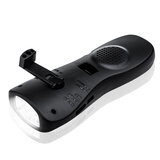 途马（TOURMAX）防损抗灾自救应急手电救援报警手摇发电多功能收音机移动电源F501 黑色