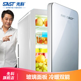 先科（sast）10-22L小型迷你车载冰箱制冷车家两用学生宿舍小冰箱冷暖箱 10L琥珀银