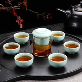 杰艺红茶茶具套装玻璃双耳冲茶器整套陶瓷青花过滤茶壶耐热泡茶器 红茶套组--（青瓷） 普通安全包装