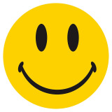忆美特装饰贴个性DIY墙贴儿童房笑脸贴纸办公室创意emoji表情贴画 微笑 小号1个（直径11cm）