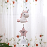 倾沫风铃独角兽风铃挂件七夕情人节送女生的闺蜜生日礼物送女朋友 粉色