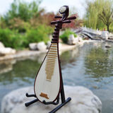 耀森白色彩绘琵琶乐器花梨木成人/儿童初学专业演奏考级入门琵琶 硬木成人琵琶（带包）