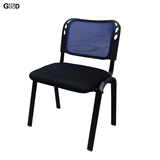 古奥德可叠放办公电脑职员会议椅新闻培训椅子麻将椅家用简易钢管椅子 蓝色（4张起发） 网布