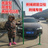 斗途园艺 防盗防爬带刺铁丝网围栏围墙 镀锌防锈铁蒺藜刺绳刺丝网防护栏网 钢管立柱 双股刺绳柱1根