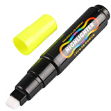 宝克荧光板专用笔 LED电子黑板荧光笔 水性可擦 POP荧光笔 10mm 黄色 一套7色