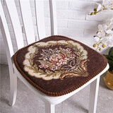 罗兰家纺 餐椅垫坐垫椅子凳子垫子可拆洗绑带椅垫 餐桌椅加厚实木餐椅座垫 一缕阳光咖色 45*43cm标准号