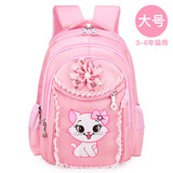 芭菲尼儿童书包1-2-3-4-5-6年级双肩7-9-12周岁书包小学生女孩韩版可爱公主背包减负 大号（粉色）书包适合3-6年级