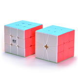 奇艺勇士三阶魔方磨砂面免贴纸手感好附教程 专业比赛魔方儿童玩具 三阶+SQ1魔方