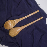 和风四季 实木日式餐具调羹长柄勺汤匙汤勺小木勺用饭店创意手工木勺汤勺 D-1原色木勺（20*4.2cm）单个