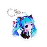Vocaloid公主殿下米酷miku葱娘亚克力挂件挂饰钥匙扣动漫周边葱娘深海少女亚克力挂件 葱娘蓝 买二送一