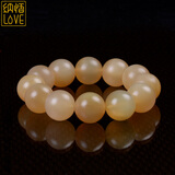 纳悟 正宗西藏血丝羊角手串血珠冰种黄料羊角佛珠男士单圈文玩念珠 经典款20mm（12颗）