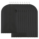 梦纳思 衣服防尘罩10个装 衣服套防尘套透明挂衣袋大衣西服罩收纳防尘袋 经典黑10个中号（60*100cm）