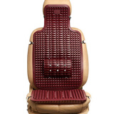 那卡汽车塑料坐垫通用透气轿车通风面包车大小客车货车办公室座垫夏季凉垫坐椅垫通用透气 酒红带腰靠(单座)