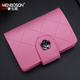 牛皮小卡包女式多卡位韩国可爱银行卡套个性男士卡片包迷你 粉红色