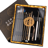 天艺 银针掏耳朵采耳工具鹅毛棒马尾挖耳勺掏耳神器专业打耳朵毛毛套装 精品采耳十二件套