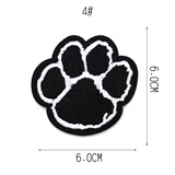 尚透社个性刺绣布贴衣服破洞补丁贴小号黑色贴布熨烫手缝衣服贴花 4#【2枚】