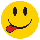 忆美特装饰贴个性DIY墙贴儿童房笑脸贴纸办公室创意emoji表情贴画 调皮 小号1个（直径11cm）