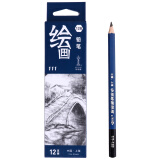 中华 111-12B 素描铅笔绘图铅笔粗杆12B美术写生铅笔12支/盒