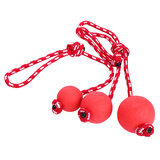 聚创麒 宠物狗狗实心橡胶弹力球玩具泰迪幼小中大型犬磨牙玩具金毛萨摩德牧耐咬训练橡胶球玩具 S-号5.0cm(穿绳球)