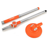 大卫旋转拖把杆加强粗杆细杆伸缩杆圆盘配件D9拓朴通用原装配件 杆+塑料盘 桔色