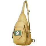 顿巴纵队户外运动胸包单肩包斜挎包背包时尚休闲包男女通用小包潮包骑行包 泥色-JD发货
