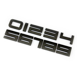 浮生汽车个性改装字母车贴英文字母车标DIY金属车身贴尾标字装饰贴标 中号数字 亚黑 单个价 拍下留言所需