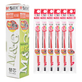 晨光 MG6102办公型子弹头中性笔/签字笔/水笔芯替芯0.5mm  红色20支 盒