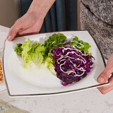 红牡丹景德镇碗碟餐具套装陶瓷碗盘组合欧式碗盘单品骨瓷碗碟盘自由搭配 10英寸天缘平盘一个