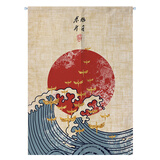 六月大白 门帘布艺中国风棉麻挂帘隔断帘帘中式布帘子卧室半窗帘 中式14 定制尺寸联系客服改价