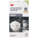 3M防尘防雾霾口罩PM2.5耳带式头带防粉尘风沙骑行kn95防护口罩9501v+ 头带9502+口罩50个（无阀无垫）